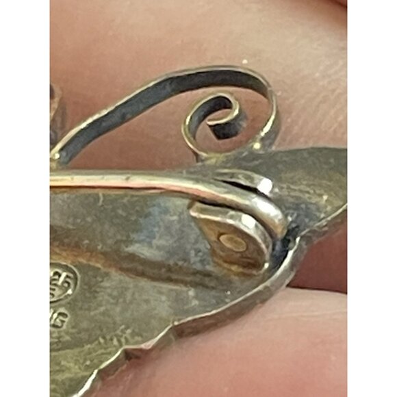 Vintage D-A David Andersen Norway Red Sterling 925 Silver Butterfly Pin Brooch - Picture 8 of 14